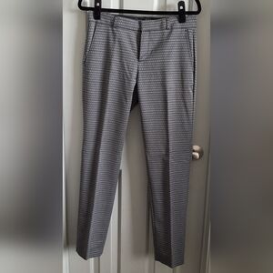 Banana Republic Women's Gray Patterned Straight-Leg Pants